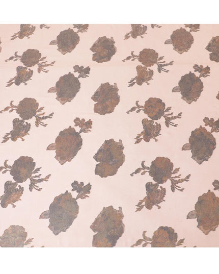 قماش شيفون من الحرير الخالص الفاخر مع لوركس معدني متعدد الألوان بتصميم زهور -D9702