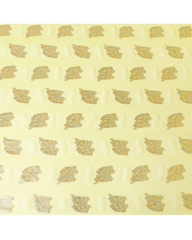 قماش شيفون حريري باللون الأخضر النيون مع لوركس معدني متعدد الألوان بتصميم فاخر -D8282