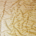 Multicolor synthetic chiffon fabric with gold stripe having same tone metallic dot foil in stripe design-D13645 Regal Fabrics