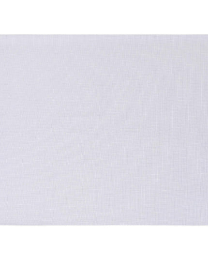 White 100%  cotton shirting fabric with blue dots in self design-D7409 Regal Fabrics