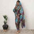 Multicolor Premium pure silk chiffon thobe with same tone metallic lurex in fancy design-D11651 Regal Fabrics