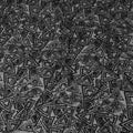 Charcoal grey guipure fabric with black sequins in geometric design