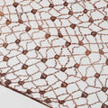 Chestnut brown chemical lace fabric with cut work and sequins in web design