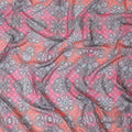 Multicolor printed synthetic chiffon fabric in floral design-D11015 Regal Fabrics