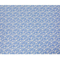 Sky blue cotton voile fabric with beige print in floral design-D15151