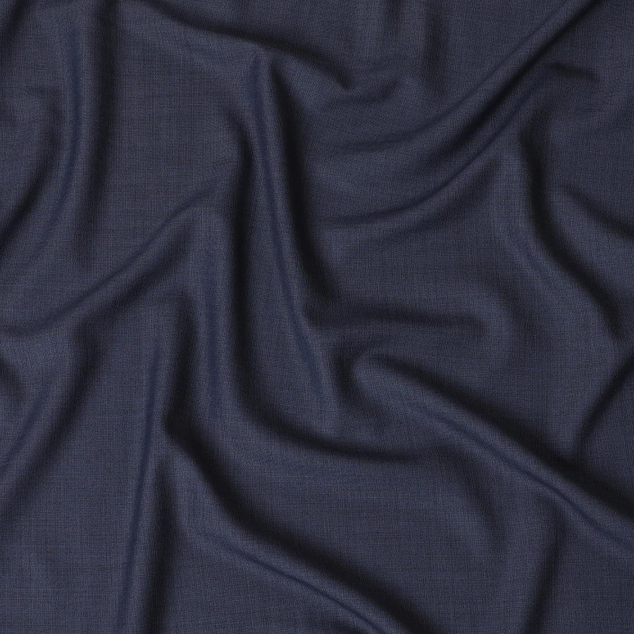 قماش أزرق سادة فاخر إيطالي نقي فائق 150 من الصوف يناسب الجميع - 14806