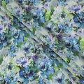 Multicolor viscose crepe fabric in floral design-D13820