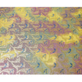 Multicolor Premium pure French (Fransawi) silk chiffon fabric with gold metallic lurex in floral design-D14020