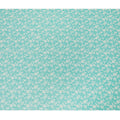 Turquoise green cotton voile fabric with beige print in floral design-D15152