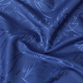 Royal blue synthetic satin fabric with same tone jacquard in floral design-D15375 Regal Fabrics