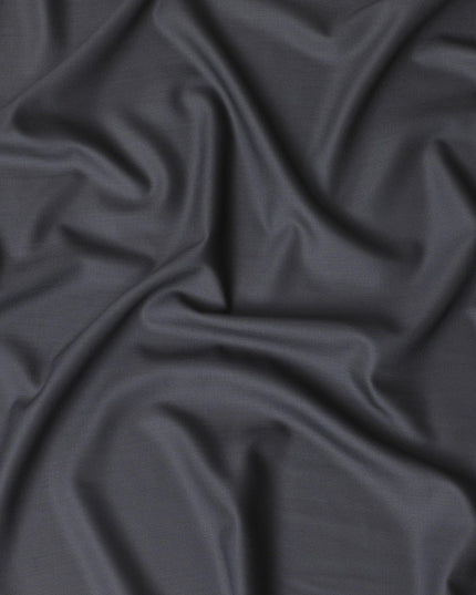 Lava grey plain Premium pure English super 180's all wool and cashmere suiting fabric-D14826