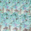 Multicolor Italian Premium silk chiffon dirac (makmal) fabric with velvet jacquard in floral design-D8654 Regal Fabrics