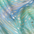 Multicolor Premium pure printed silk chiffon fabric with gold and silver metallic lurex in abstract design-D12429 Regal Fabrics