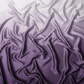 Light lavender to dark plum Premium pure silk satin fabric in ombre design-D15479