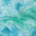 Sky blue premium pure silk chiffon fabric with multicolor metallic lurex in dot design-D10419