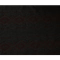 Black synthetic brocade with maroon weave in fancy design-D9258