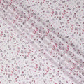 قماش قطني وردي فاتح مع طباعة متعددة الألوان بتصميم فاخر-D15455