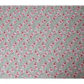 Sage green blended viscose fabric with multicolor print in floral design-D13312 Regal Fabrics