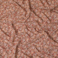Light peach viscose crepe fabric with multicolor print in floral design-D15649