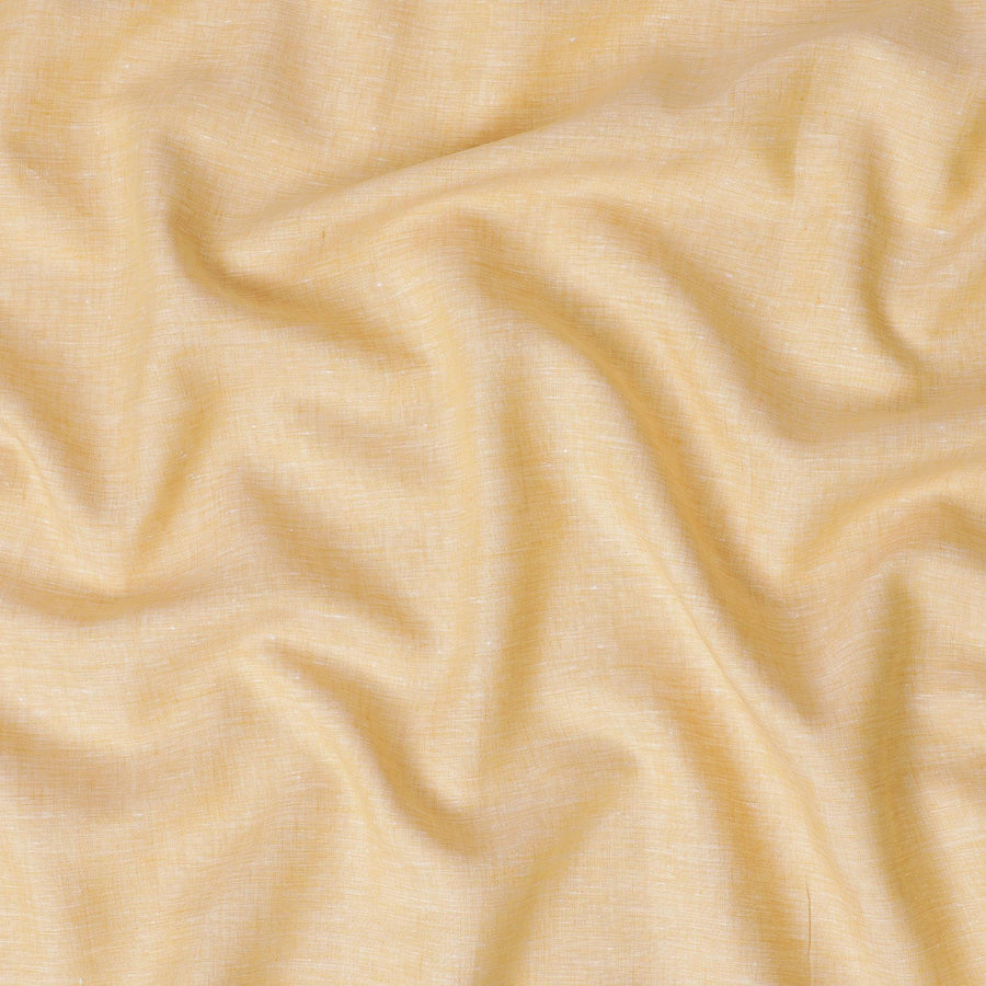 قماش الكتان الخالص السادة الممتاز باللون الأصفر المانجو 60 Lea-D12280