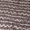 نسيج تول نايلون بني معدني بتصميم تجريدي