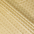 Golden yellow silk brocade with gold metallic lurex in abstract design-D11328