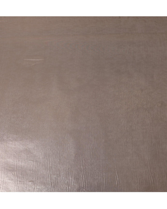قماش شيفون حريري فرنسي (فرنساوي) ممتاز بلون بني نحاسي مع نفس اللون المعدني لوركس-D12708