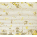 Multicolor synthetic chiffon fabric with gold stripe having same tone metallic dot foil in stripe design-D13658 Regal Fabrics