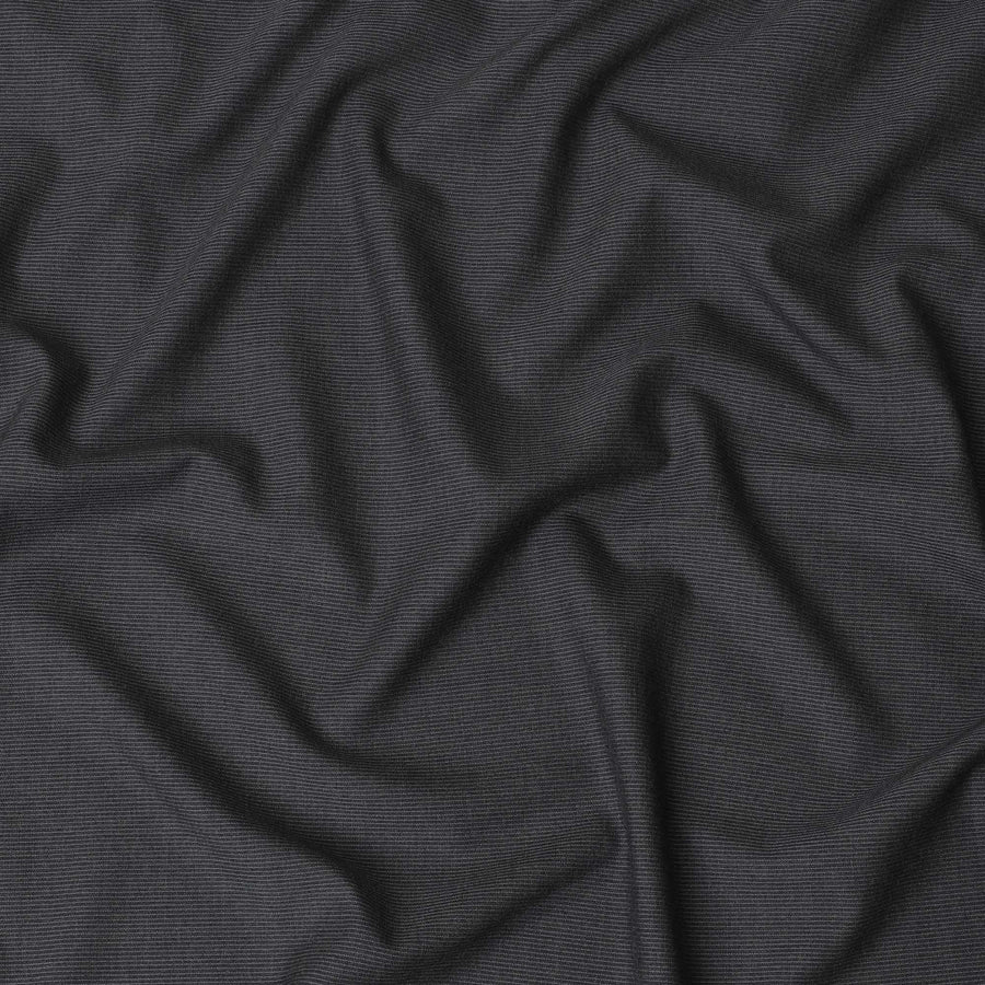 Dark charcoal grey Premium pure English super 120's all wool suiting fabric with grey stripe design-D14823 Regal Fabrics