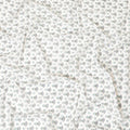 Off white cotton lawn fabric with sage green, olive green and light lavender print in floral design-D8437 Regal Fabrics