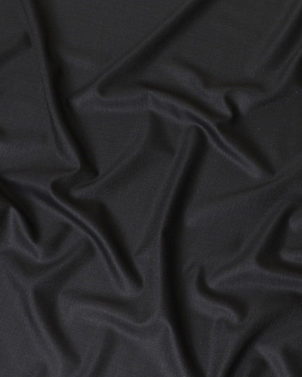 قماش أسود من الصوف الإنجليزي والكشمير من فئة 150 باللون الأسود بتصميم ذاتي -D7262