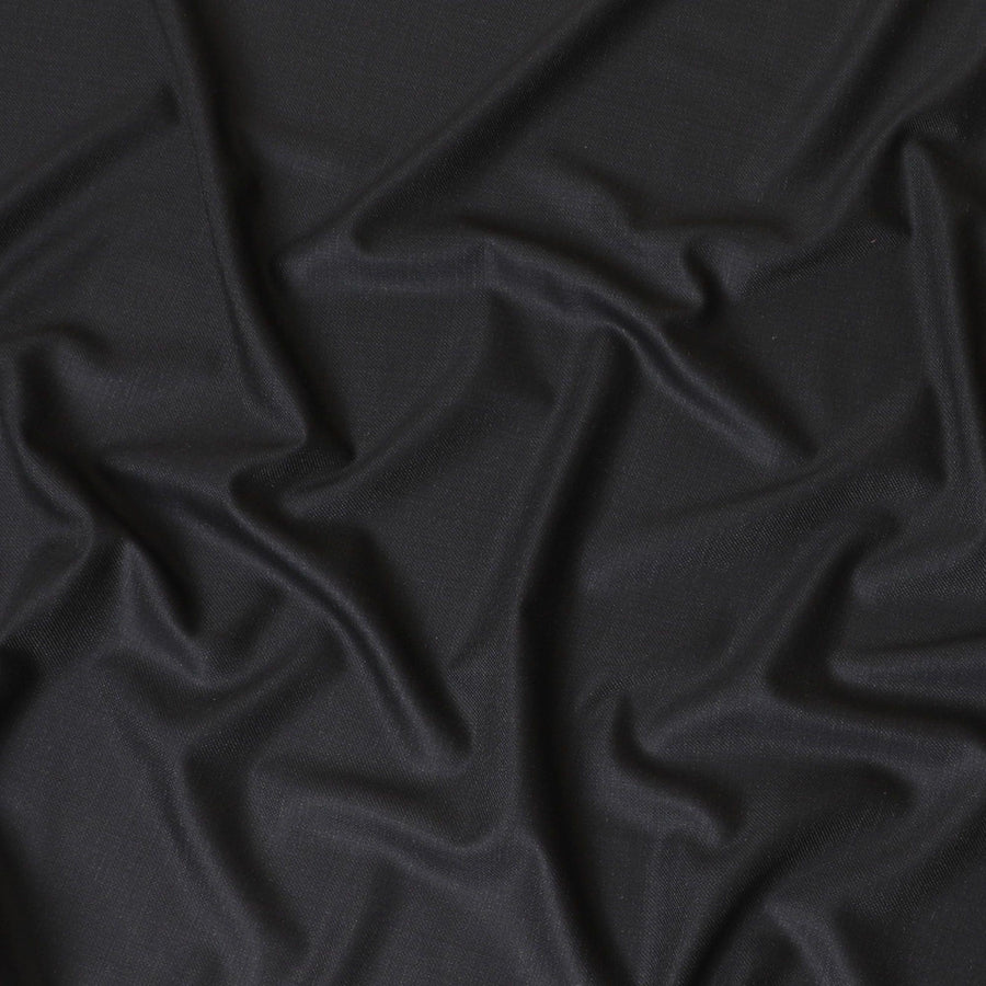 قماش أسود من الصوف الإنجليزي والكشمير من فئة 150 باللون الأسود بتصميم ذاتي -D7262