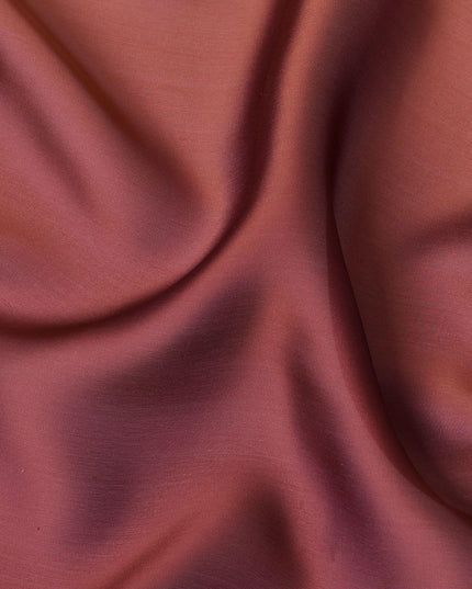 Brown to maroon Premium Pure silk chiffon fabric in ombre design-D13395