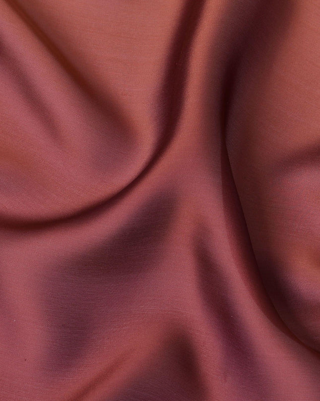 Brown to maroon Premium Pure silk chiffon fabric in ombre design-D13395