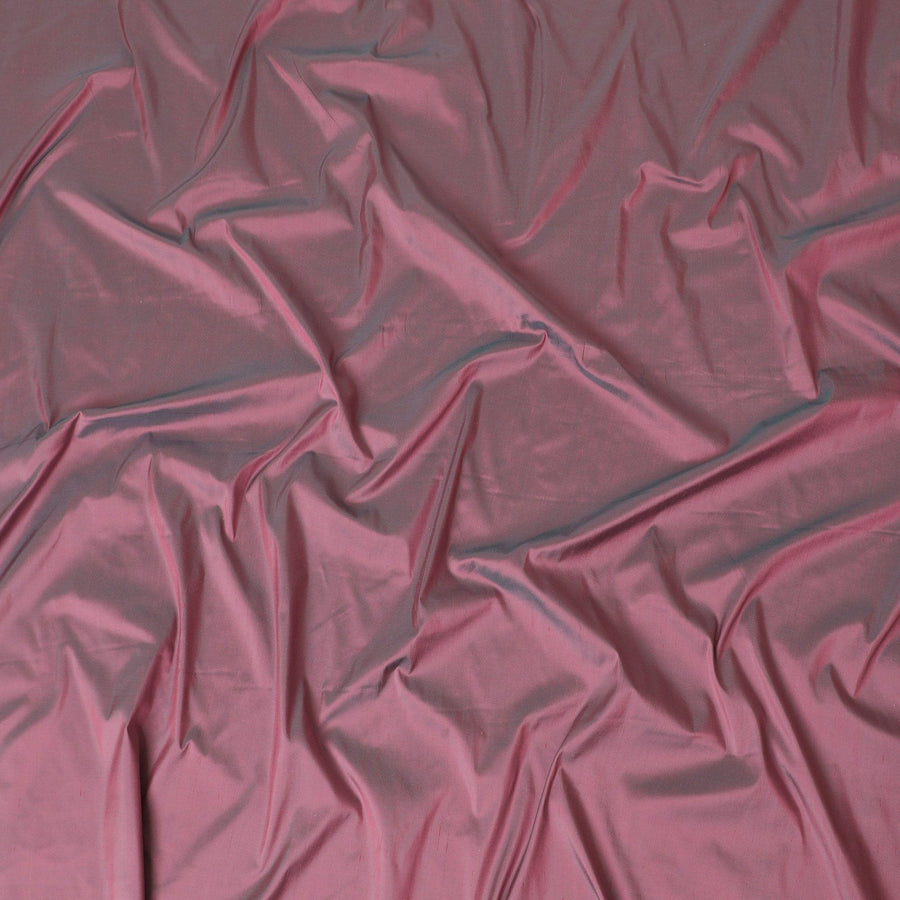 قماش حرير خام نقي ممتاز باللون الوردي القرمزي-D12045