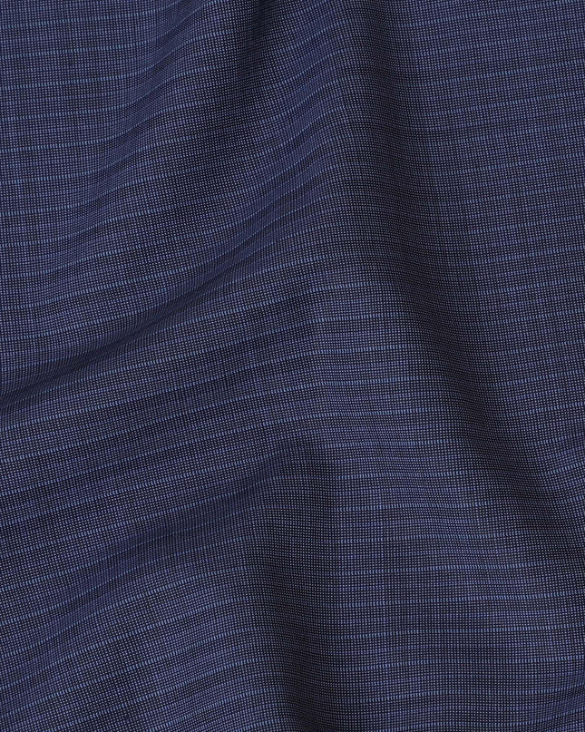 Azure blue  Premiuum Super 150's English all wool suiting fabric having blue stripe design-D13099