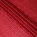 Red plain blended tussar silk fabric-D12244