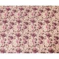 نسيج حرير توسار بني من خشب بورليوود مع طباعة باللون الوردي الساخن والأسود والبيج والبني الموكا بتصميم الأزهار-D6142