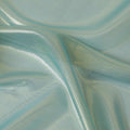 Baby blue pure silk chiffon with golden metallic lurex in stripe design-D9227