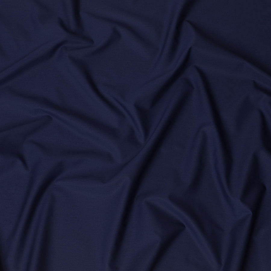 قماش القمصان القطني السويسري الخالص بنسبة 100% باللون الأزرق الداكن -D14674