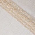 Light beige, gold Premium two tone French chantilly lace in floral design-D12288