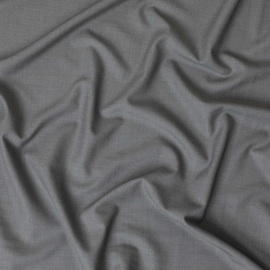 Cloud grey plain Premium Italian super 150's all wool suiting fabric-D11430