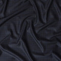 Navy blue Premium English Super 150's wool and cashmere with blue and grey checks design-D11422