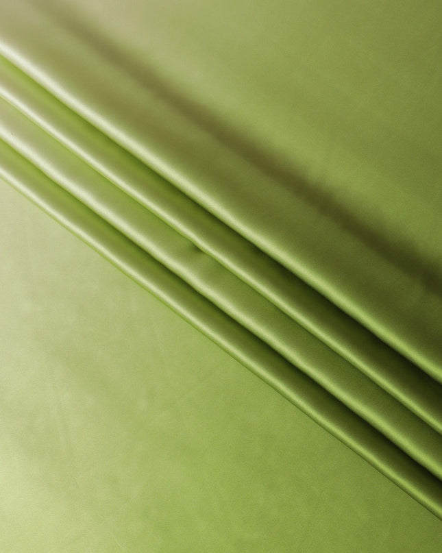 Beige to olive green premium pure silk satin fabric in ombre design-D12501