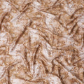 Brown cotton satin fabric with multicolor print in floral design-D15259 - Regal Fabrics