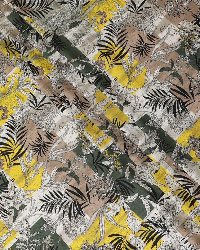 Multicolor printed Premium Italian viscose fabric in floral design-D12370 Regal Fabrics