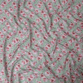 Sage green blended viscose fabric with multicolor print in floral design-D13312 Regal Fabrics