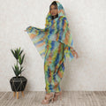 Multicolor Premium pure silk chiffon thobe with same tone metallic lurex in fancy design-D11664 Regal Fabrics