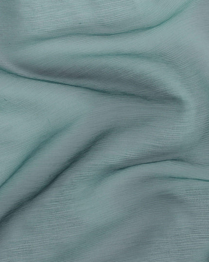 قماش من الشيفون الحريري الخالص الفاخر بتصميم متدرج اللون من اللون الأخضر إلى الزجاجة باللون الأخضر-D15487