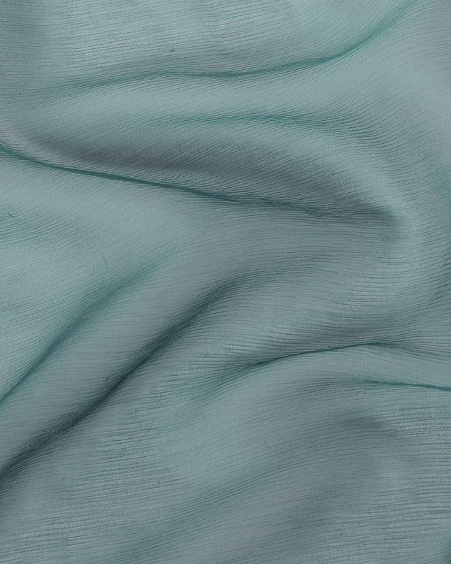 قماش من الشيفون الحريري الخالص الفاخر بتصميم متدرج اللون من اللون الأخضر إلى الزجاجة باللون الأخضر-D15487
